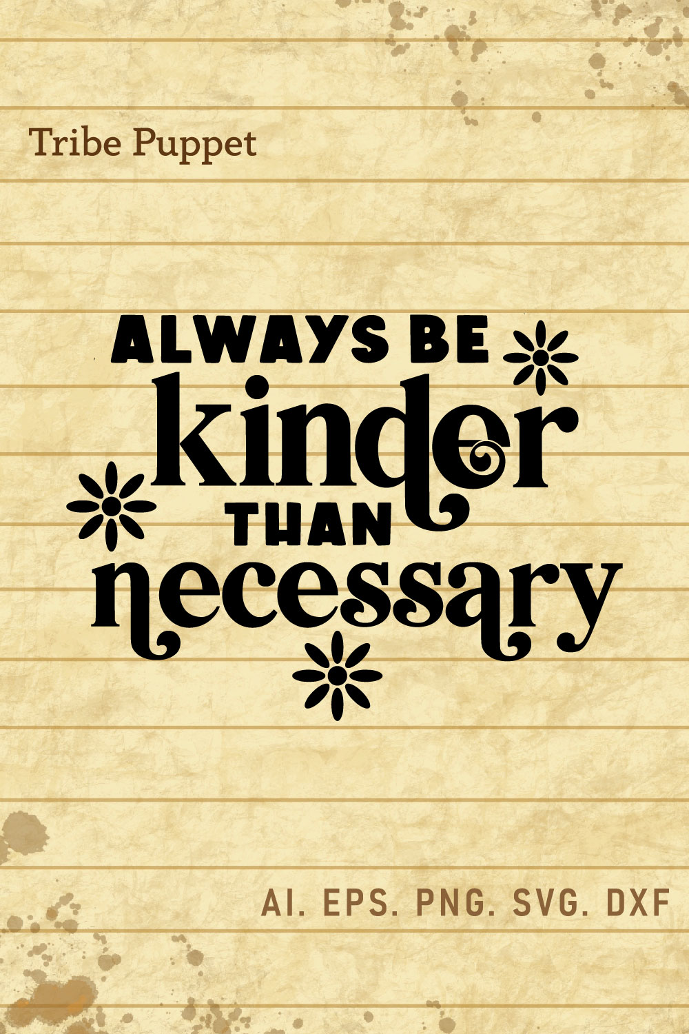 Kindness Typography pinterest preview image.