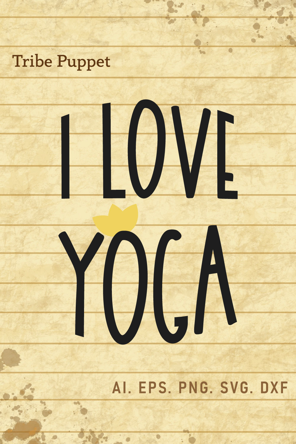 Yoga SVG pinterest preview image.