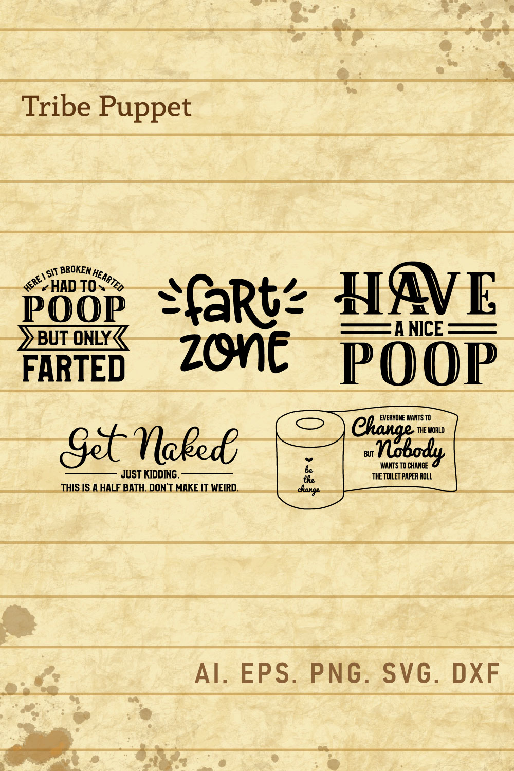 Bathroom Typography pinterest preview image.