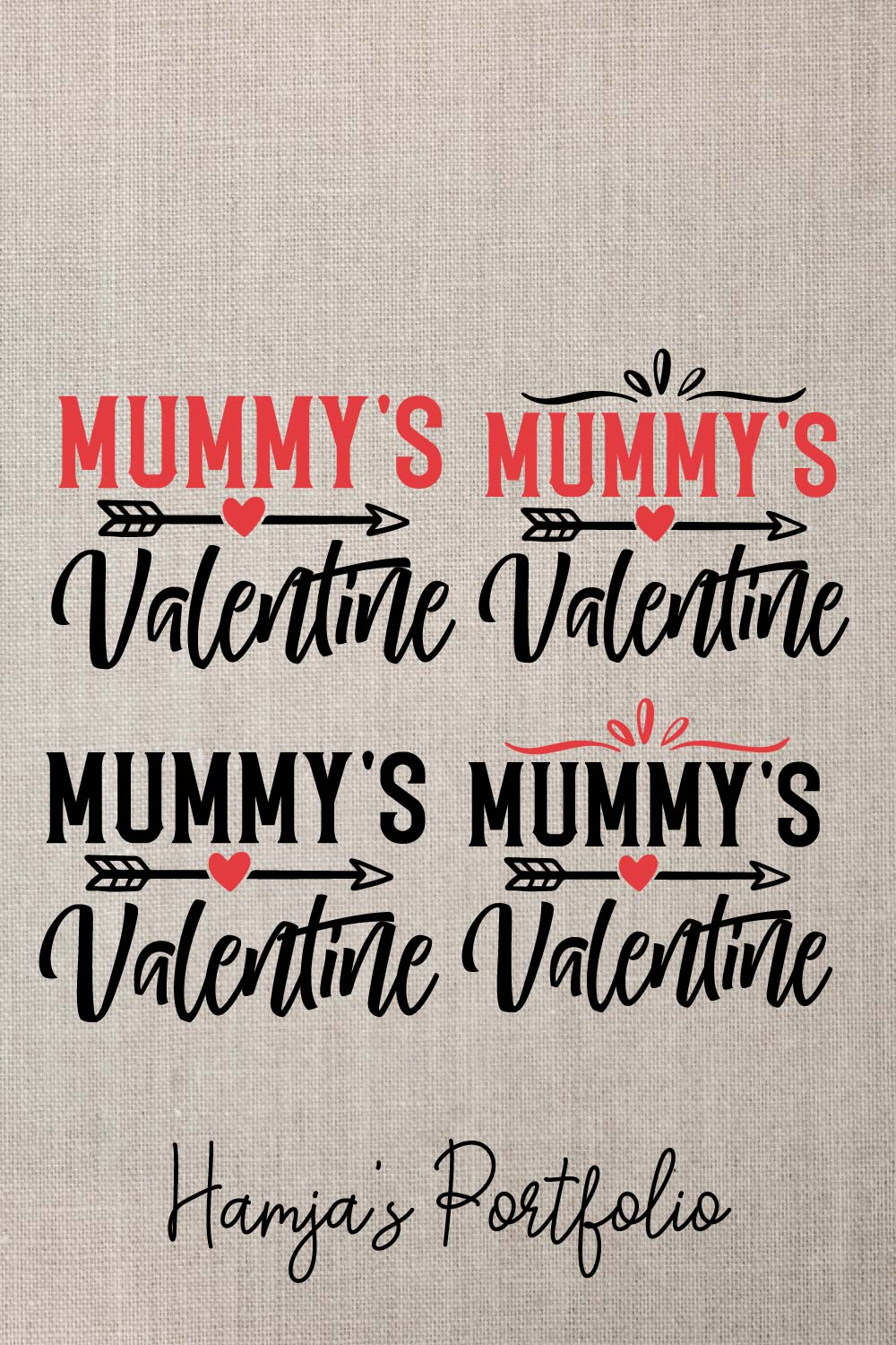 Mummy 's Valentine Vector pinterest preview image.