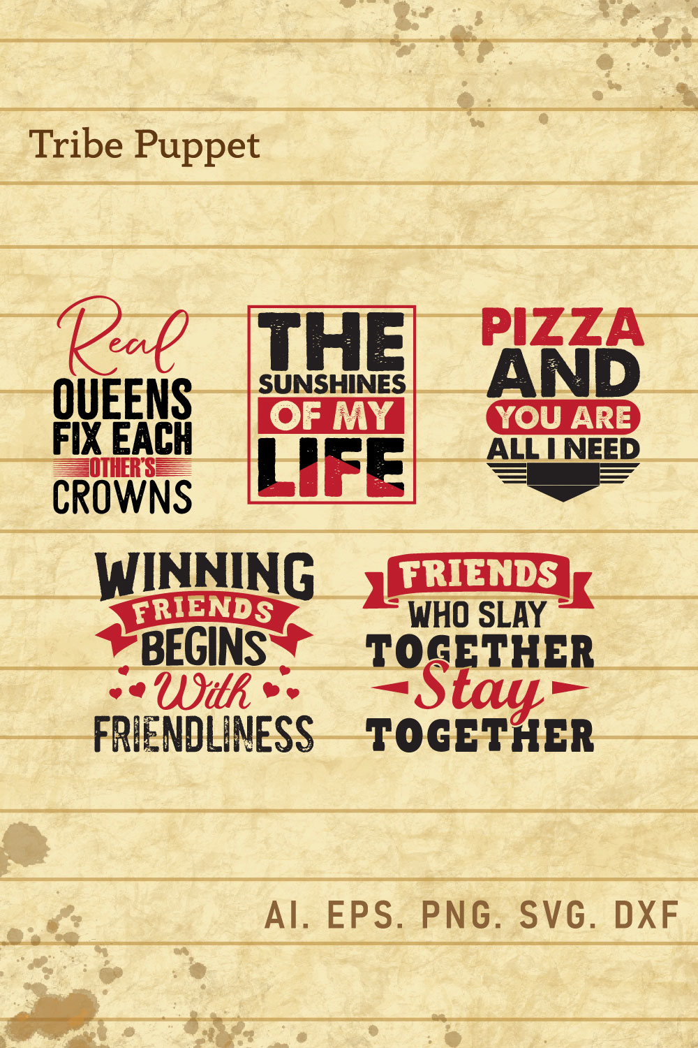 Best Friends Bundle pinterest preview image.