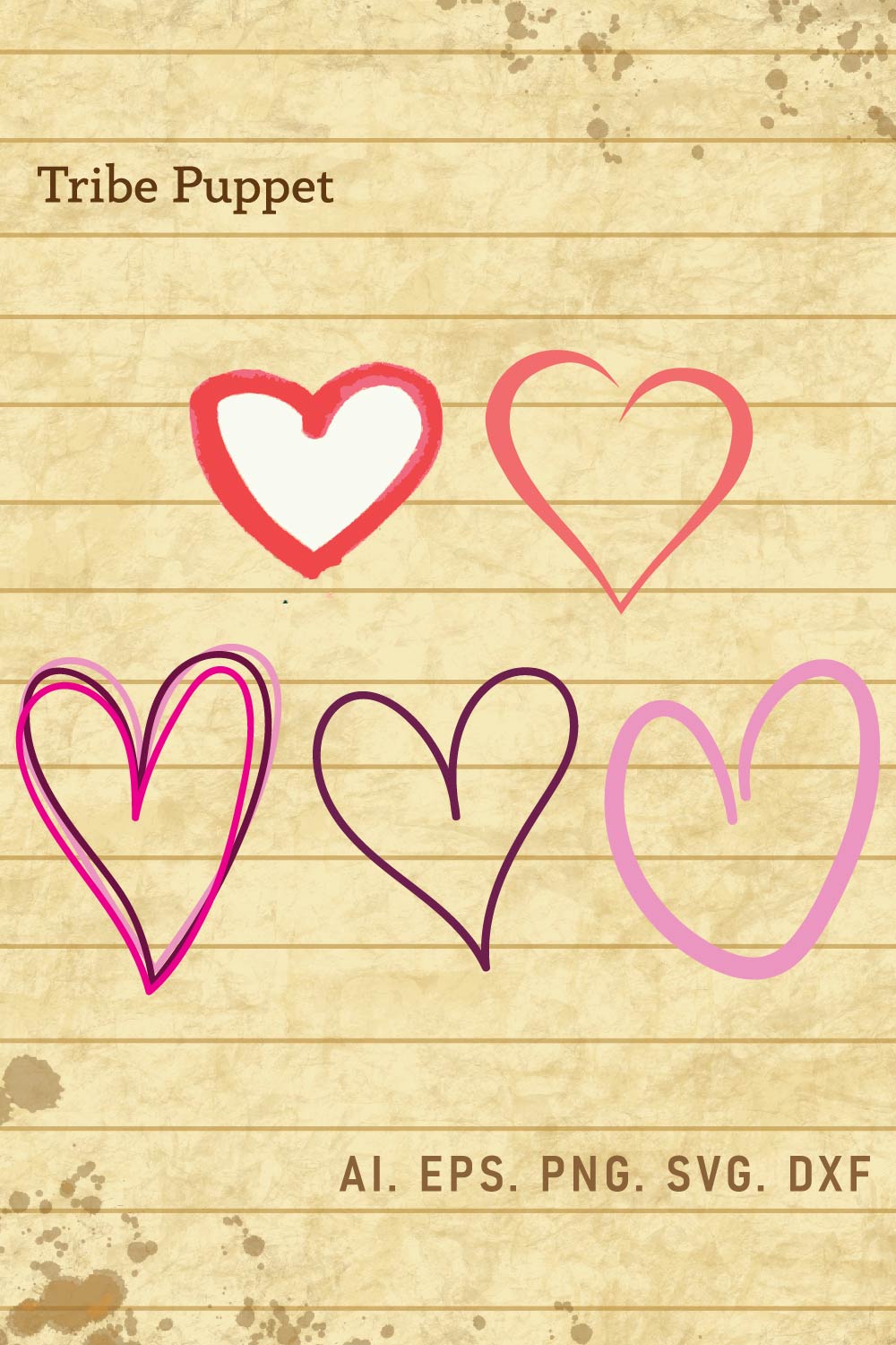 Heart Design Vector pinterest preview image.