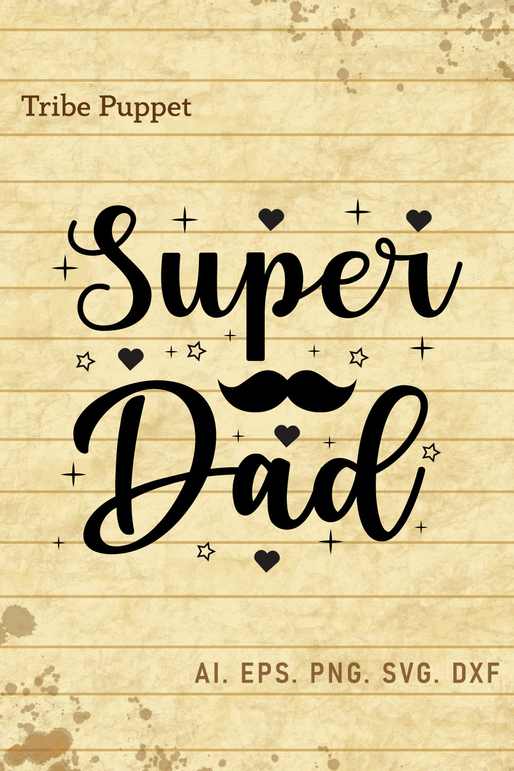 Dad Typography pinterest preview image.