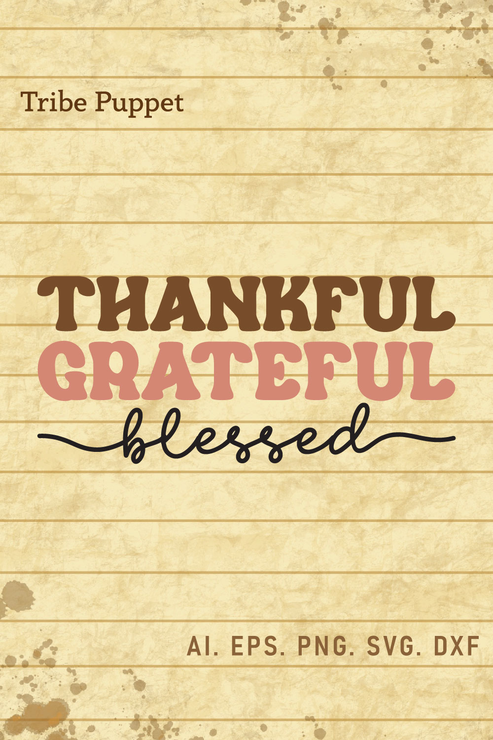 Thanksgiving Typography pinterest preview image.