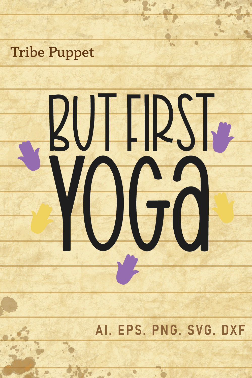 Yoga SVG pinterest preview image.
