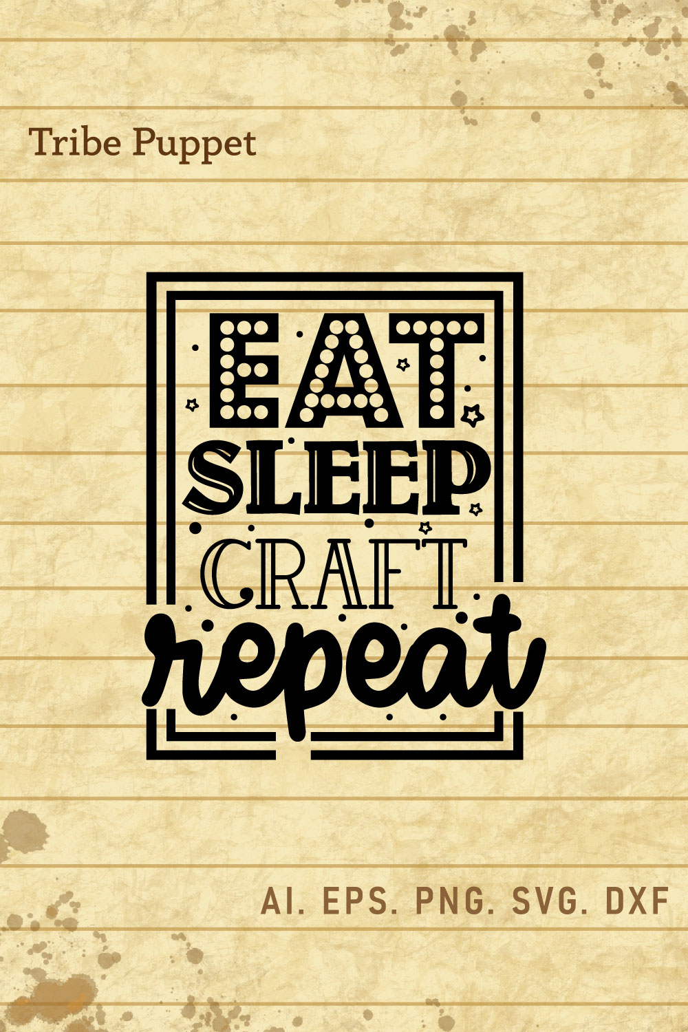 Craft Typography pinterest preview image.