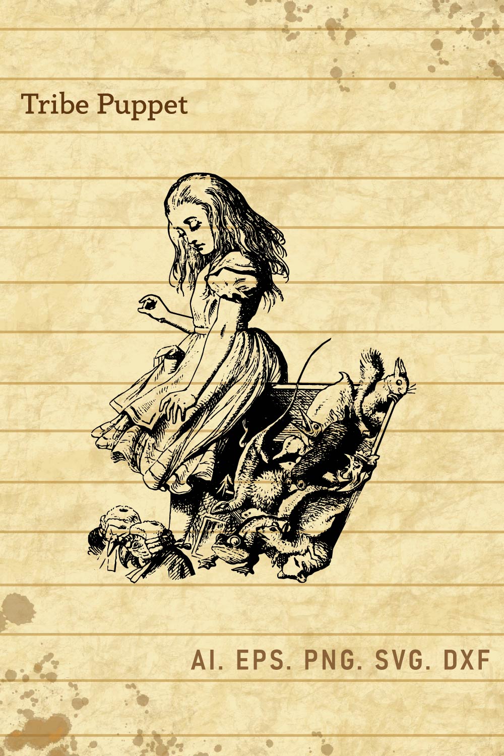 Alice in Wonderland pinterest preview image.