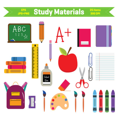 Study Materials Clipart cover image.