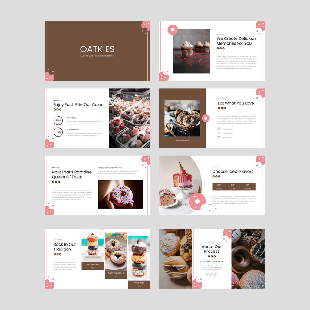 Oatkies - Bakery & Cake Shop Google Slides Template - MasterBundles