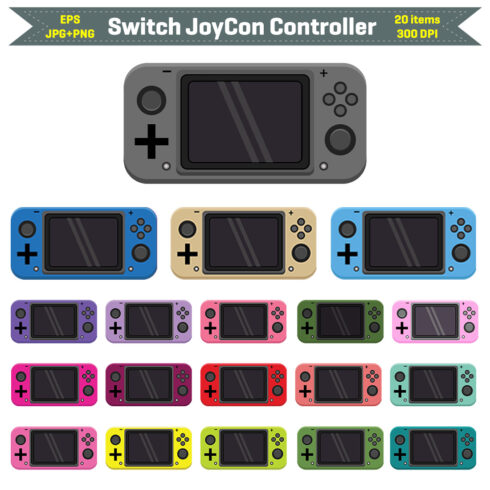 Nintendo Switch Joy Con Controller Clipart | Video Games cover image.