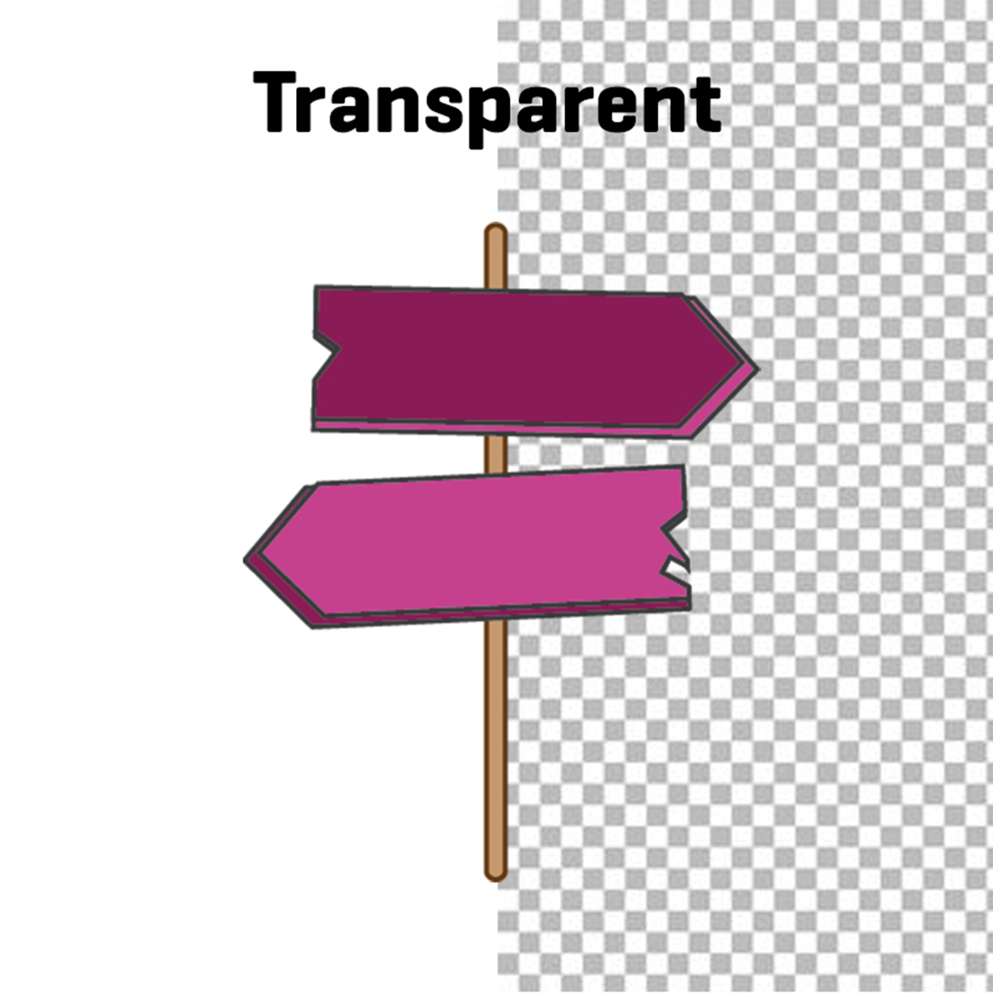 Direction Board Clipart | Direction Icon | Direction PNG preview image.