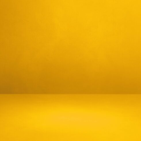 Empty yellow concrete interior background cover image.