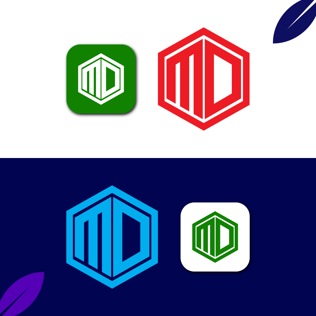 MD Logo Design preview image.