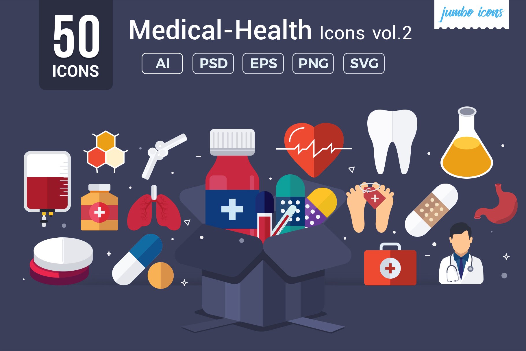 Medical / Health Vector Icons V2 cover image.