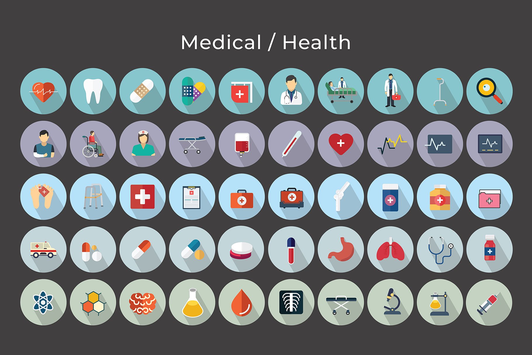 medical health vector flat icons 5 298