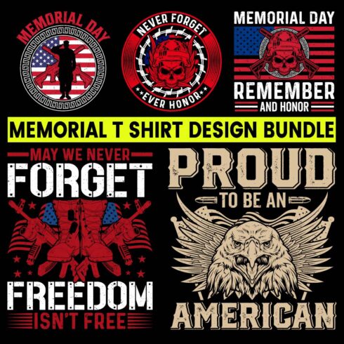 May 29, Memorial day unique premium vector t-shirt design bundle cover image.