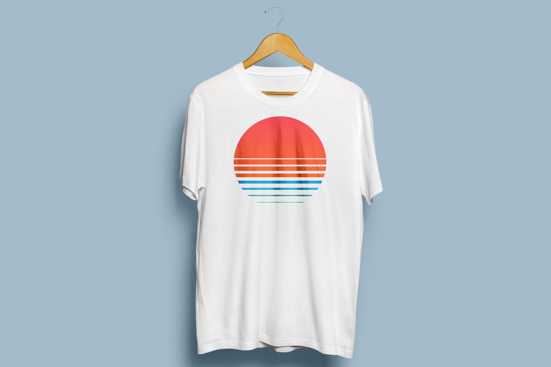 Retro sunset above the Ocean preview image.