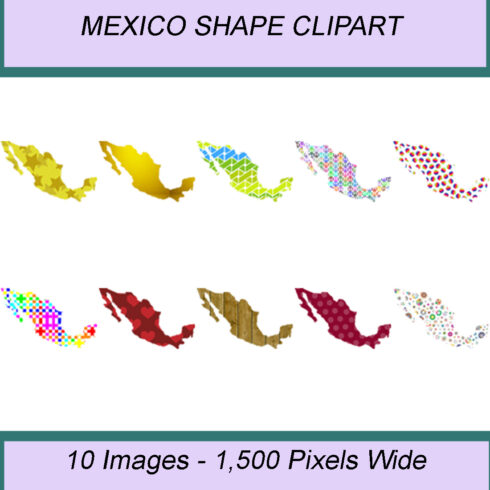 MEXICO SHAPE CLIPART ICONS cover image.