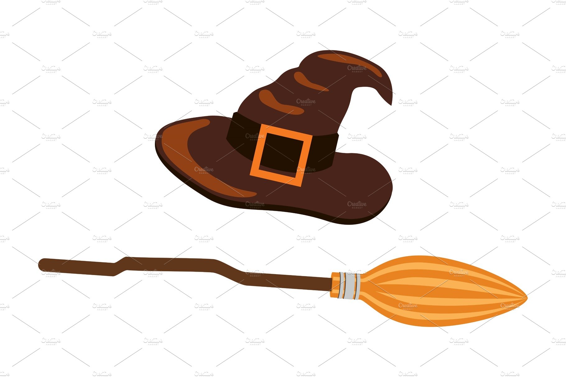 Witch Hat and Scythe Icon Vector cover image.
