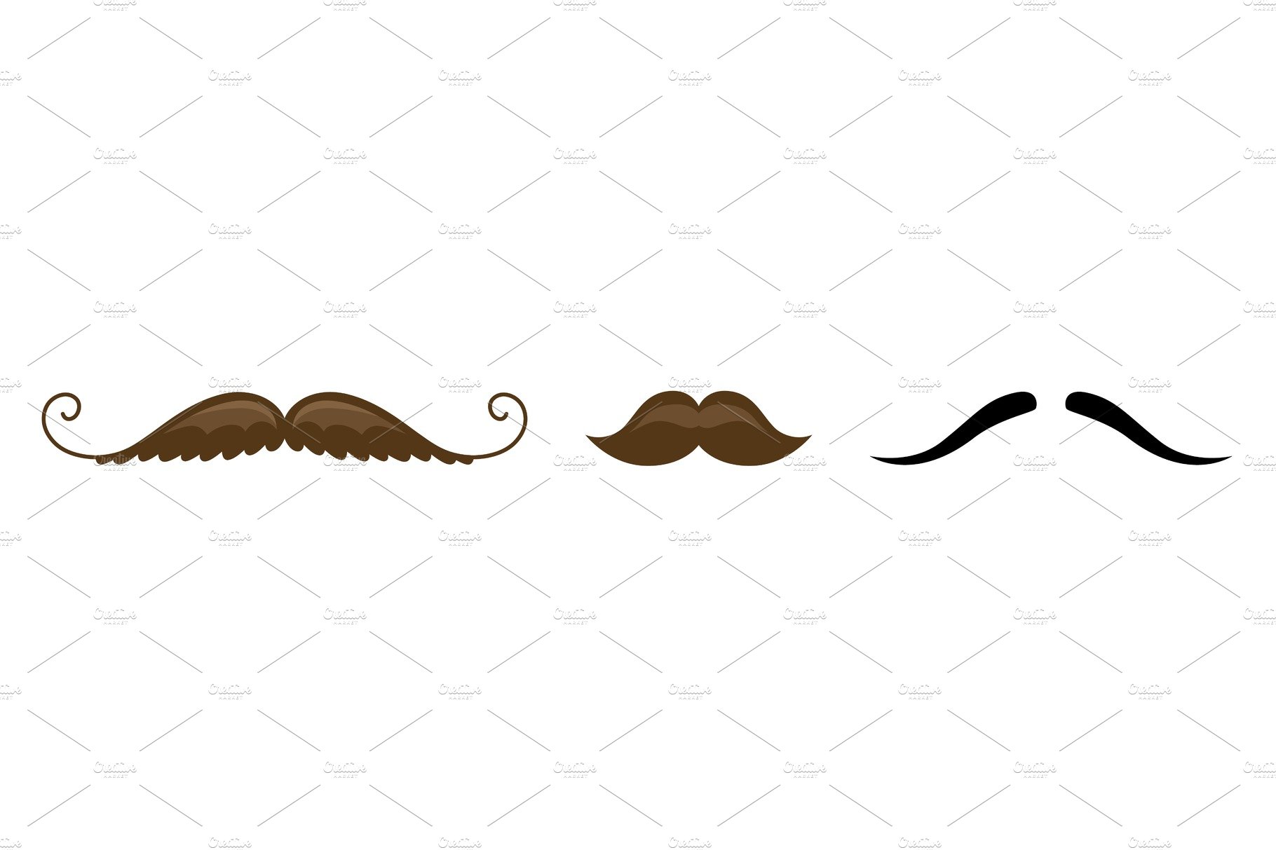 Mustache collection. Black cover image.