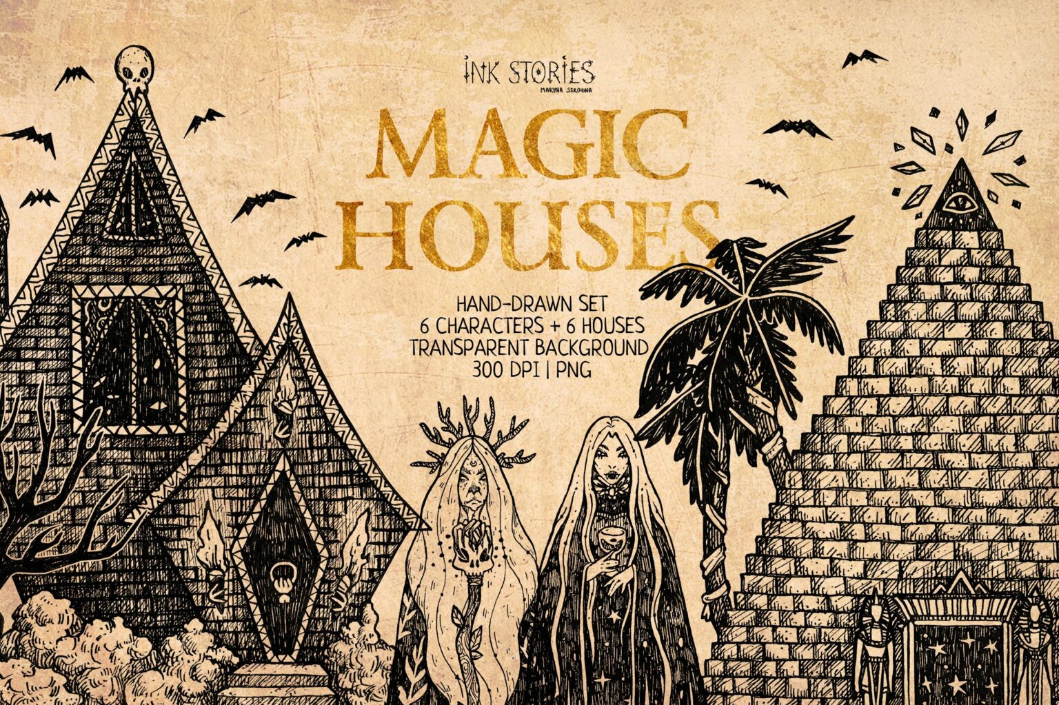 Magic Houses – MasterBundles