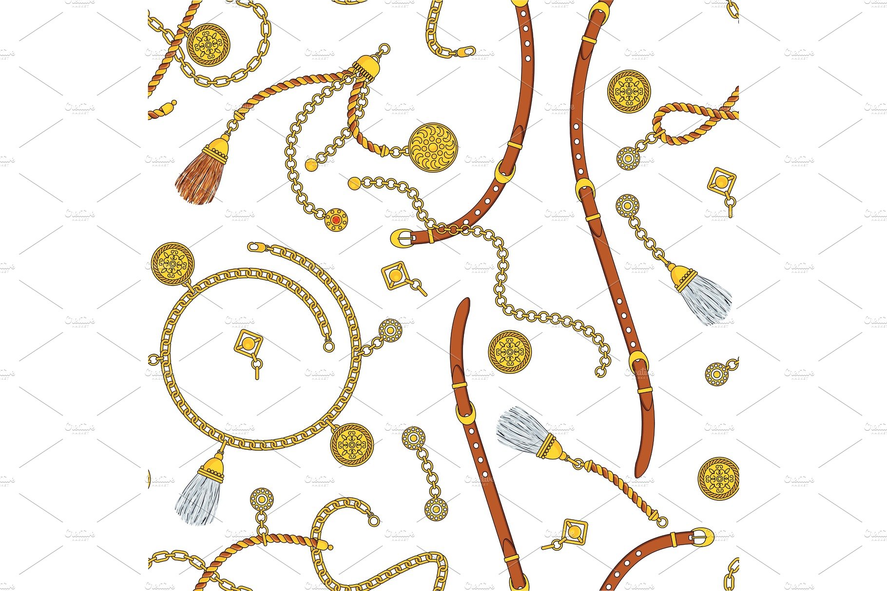 Seamless chains pattern cover image.