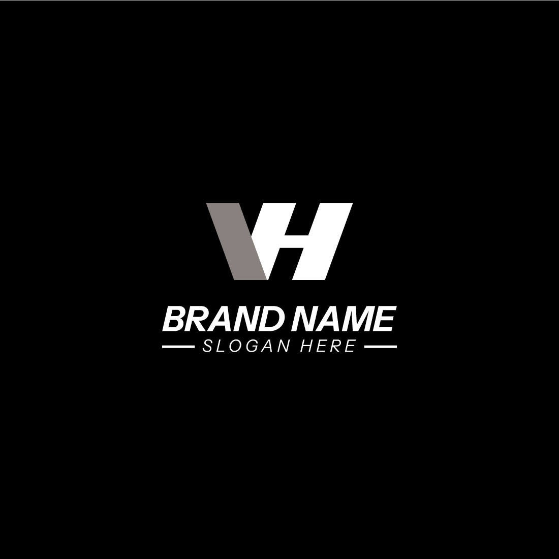 HV Logo Design Vector Graphic by Rana Hamid · Creative Fabrica