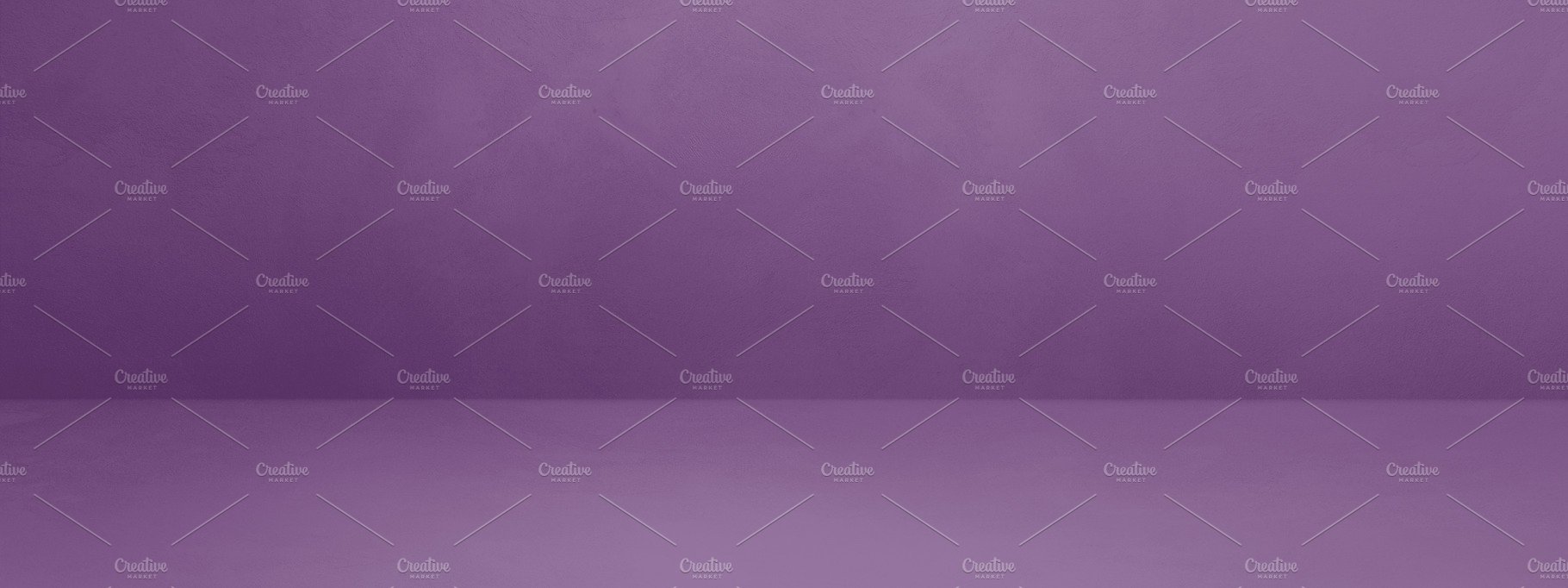 Empty dark lilac purple concrete interior background cover image.