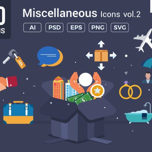 Miscellaneous Vector Icons V2 cover image.