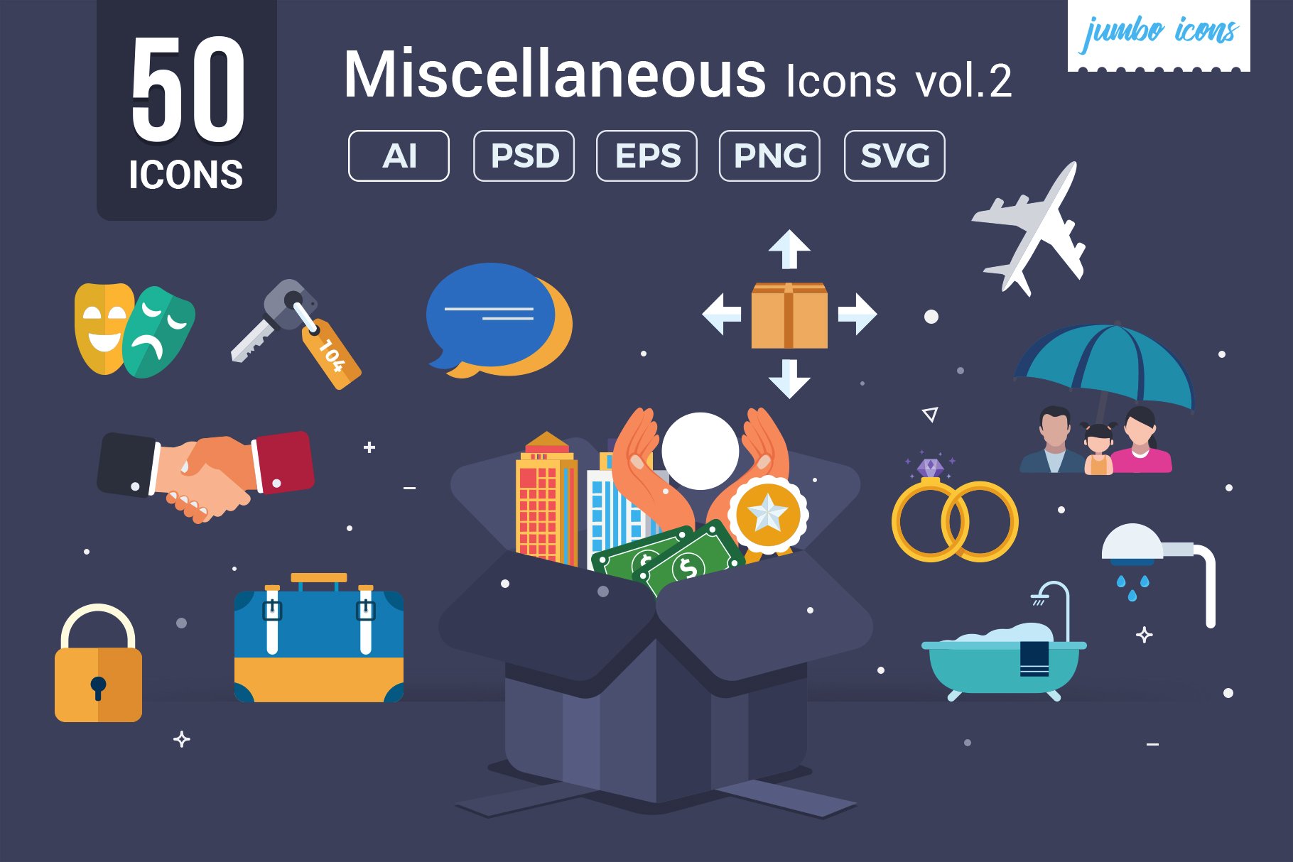 Miscellaneous Vector Icons V2 cover image.