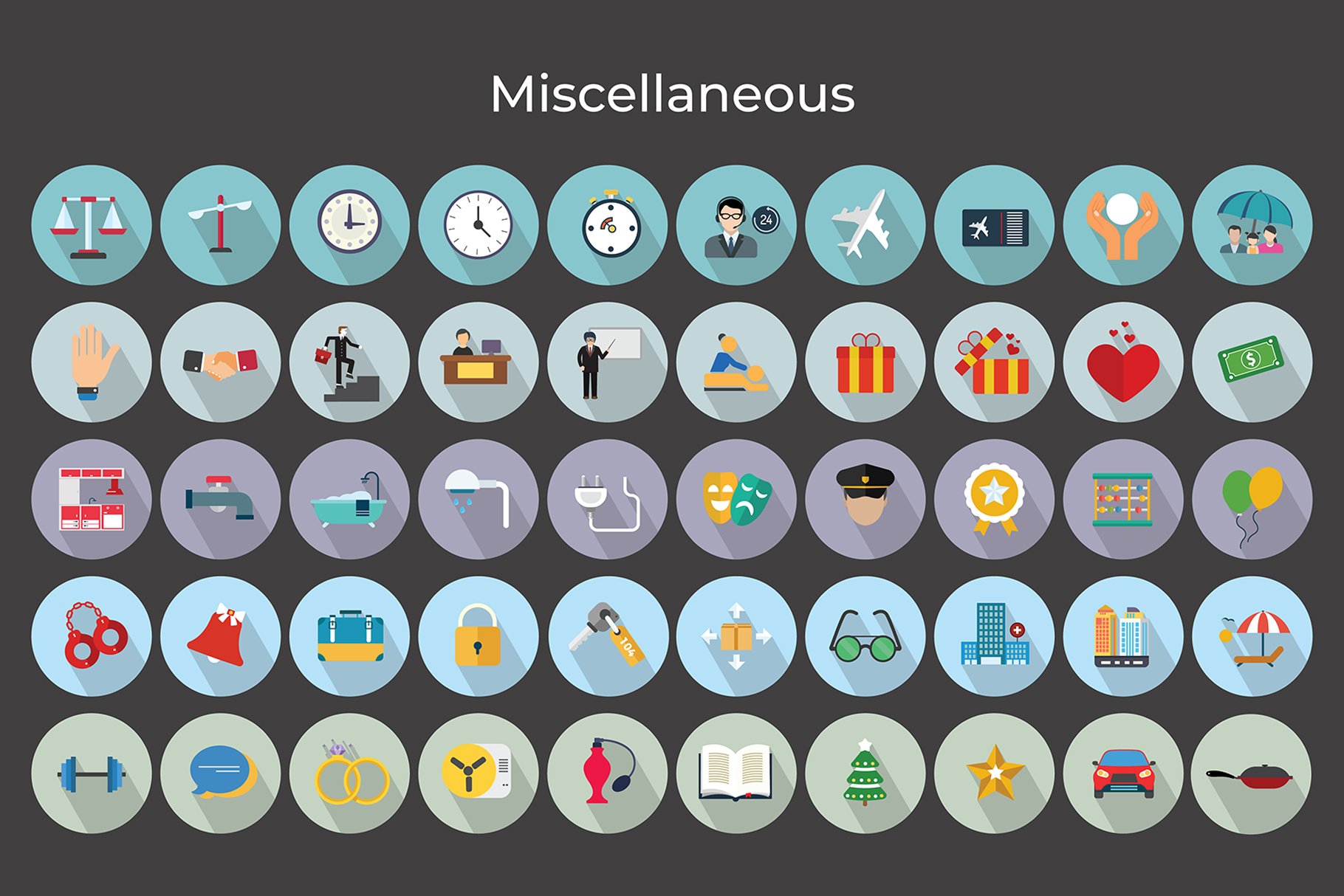 miscellaneous vector flat icons 5 299