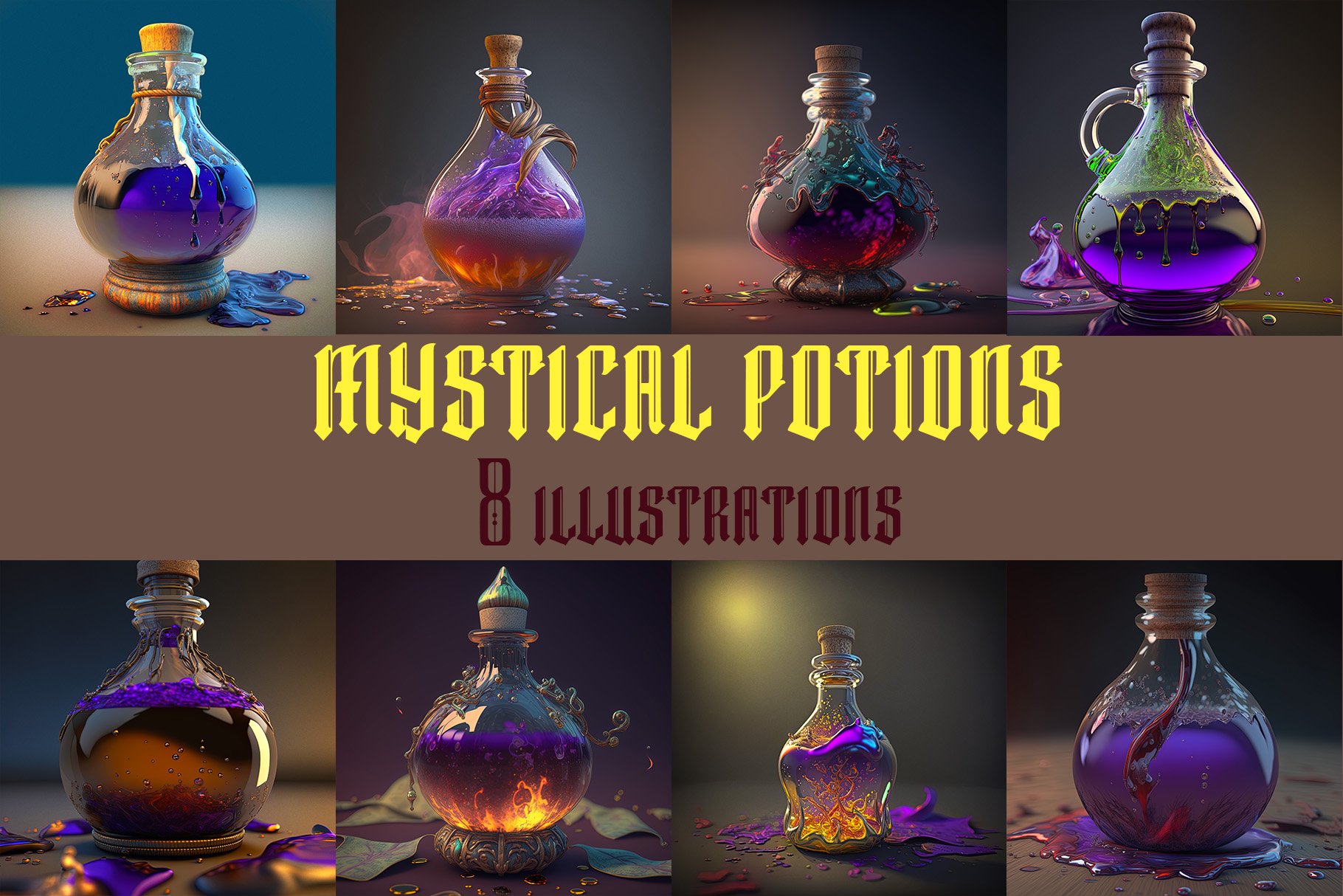 ultra realistic mystical potions cover image.