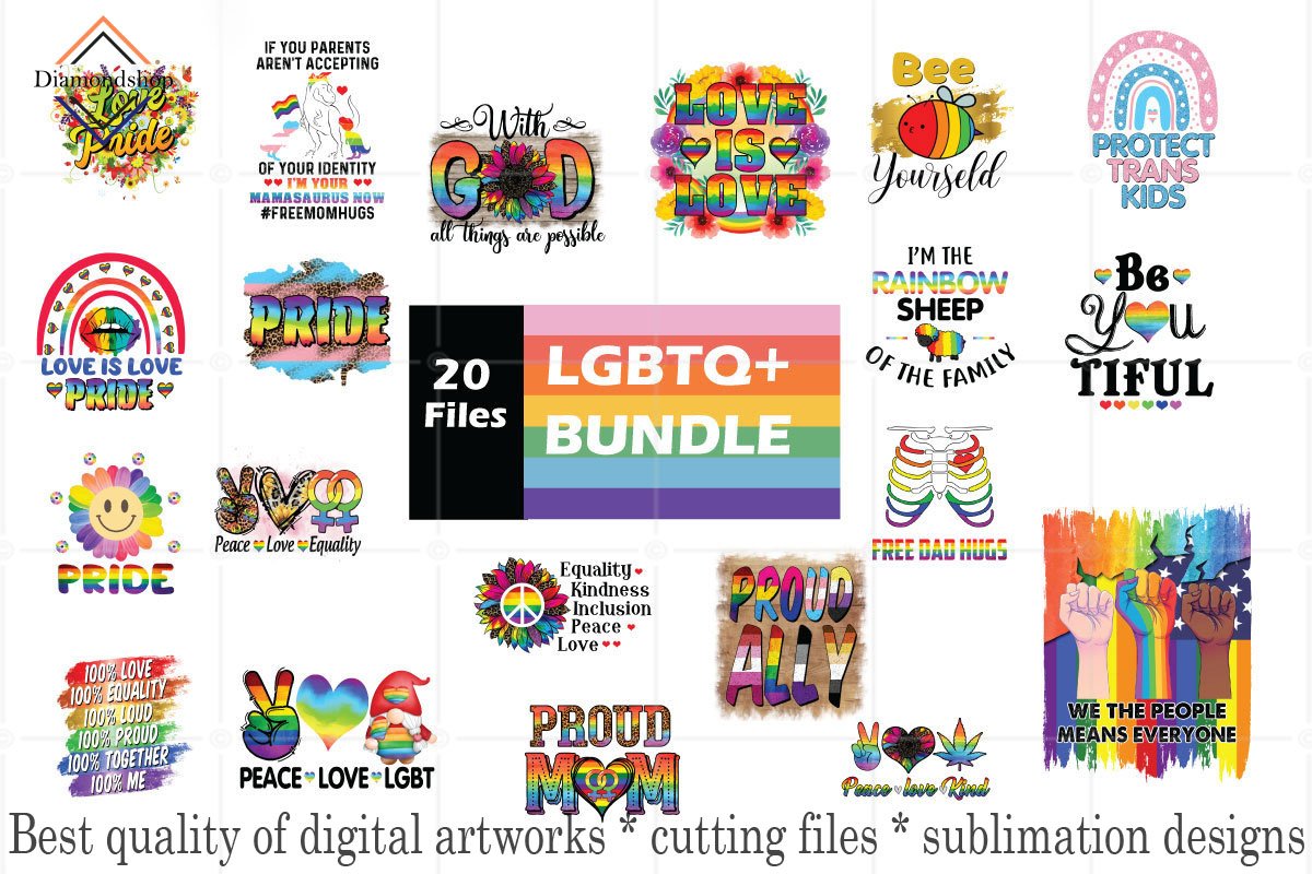 LGBTQ+ Sublimation Bundle Design cover image.