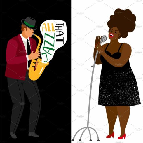Jazz musician and afroamerican cover image.