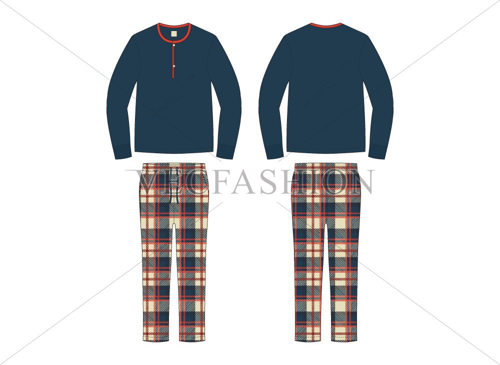 Men Loungewear Pajama Set cover image.