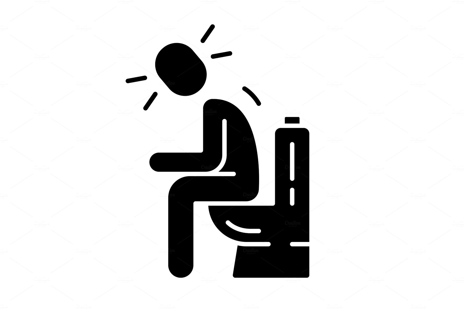 Diarrhea, constipation glyph icon cover image.