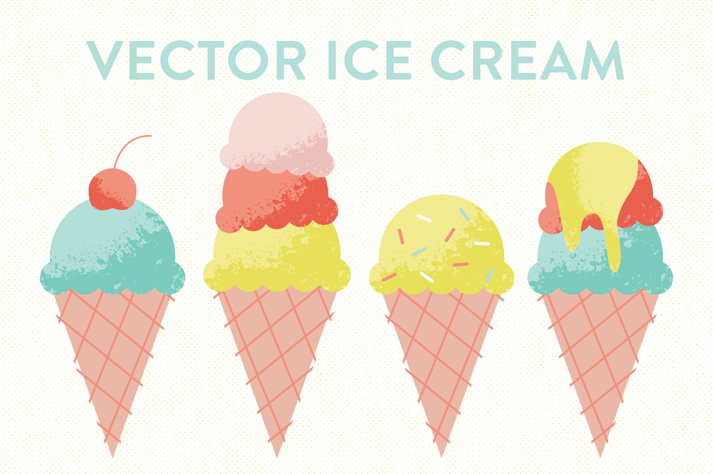 Vector Ice Cream Cones cover image.