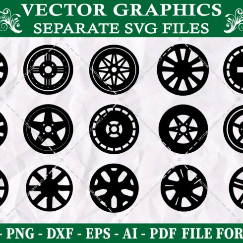 Car Wheels SVG Bundle, Tires svg cover image.