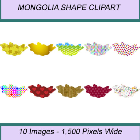 MONGOLIA SHAPE CLIPART ICONS cover image.