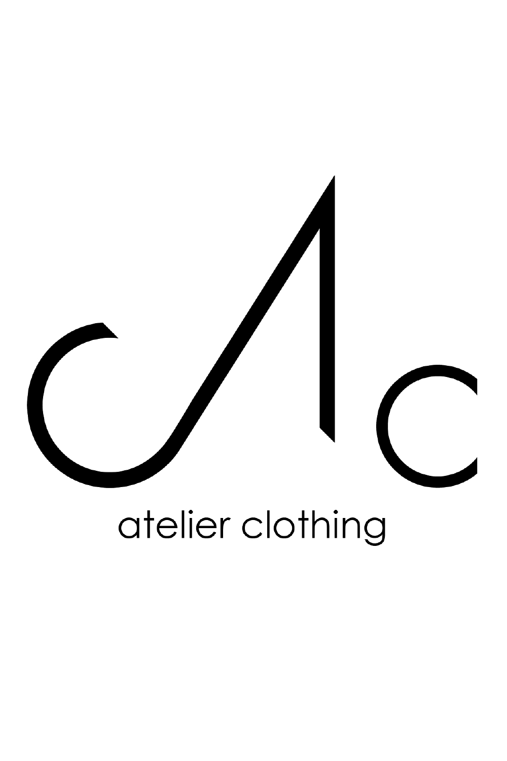 Logo for a clothing atelier pinterest preview image.