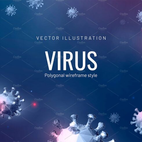 Virus background in futuristic style cover image.