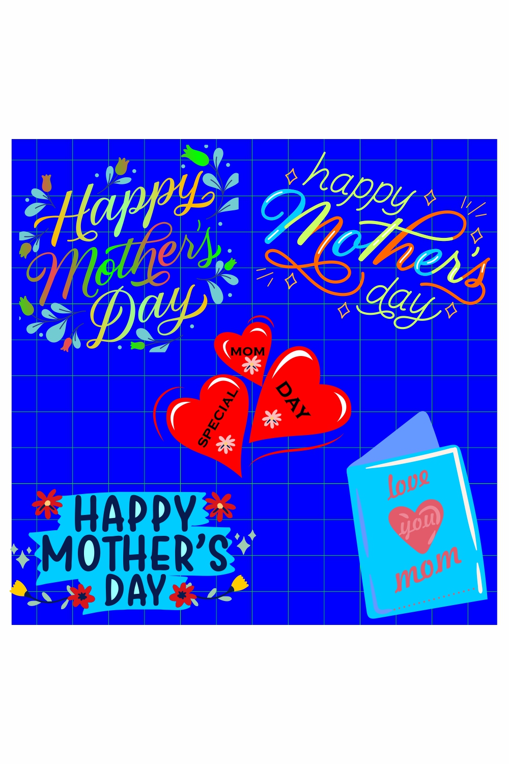 mother day special card 5 in 1 bundle pinterest preview image.