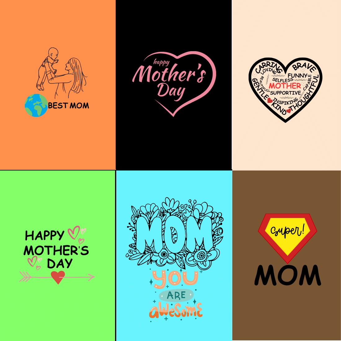 MOTHER'S DAY T SHIRTS DESIGN preview image.