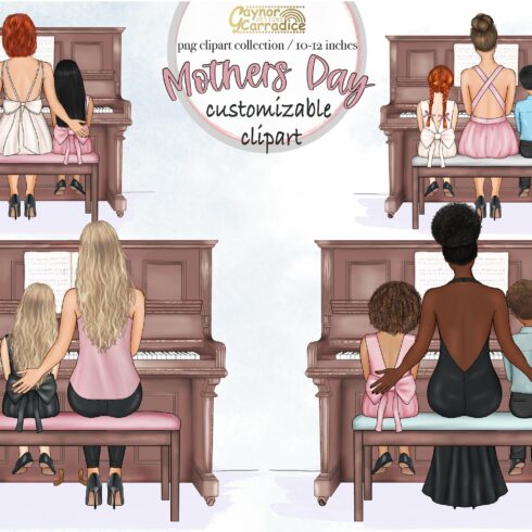 Mothers day customizable clipart cover image.