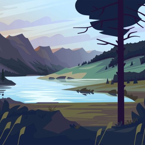 Mountain Lake Scenery cover image.
