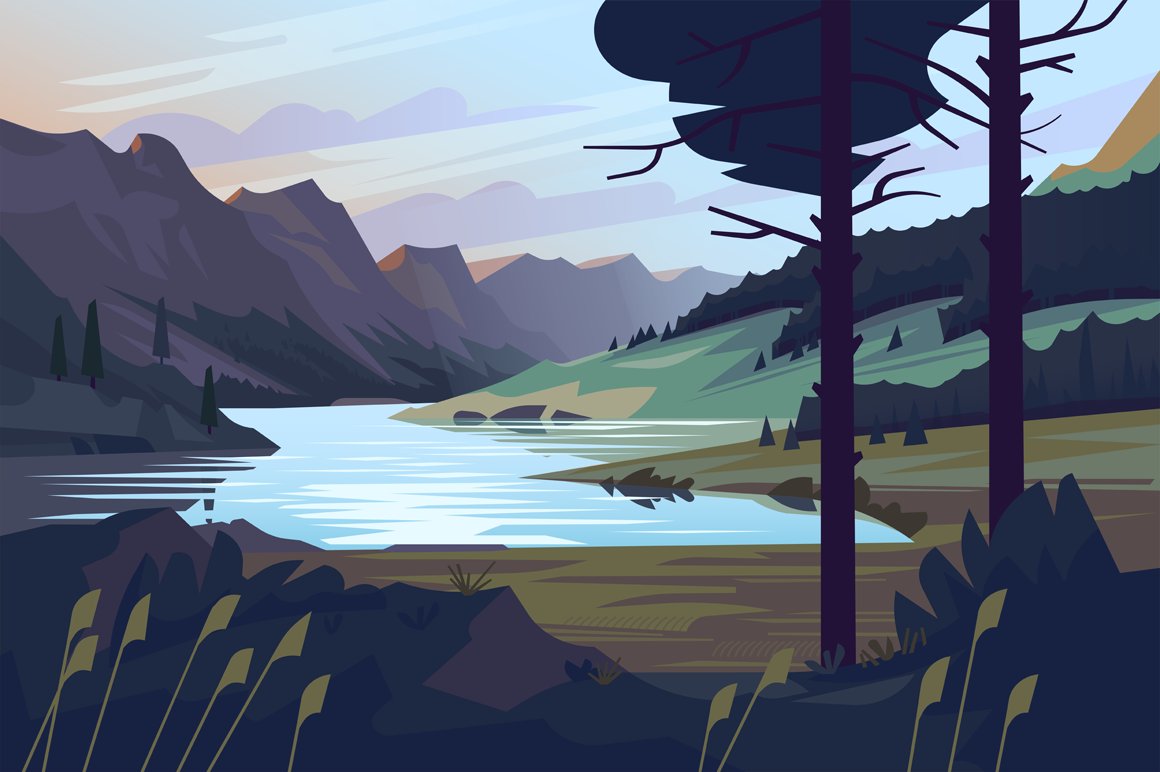 Mountain Lake Scenery cover image.