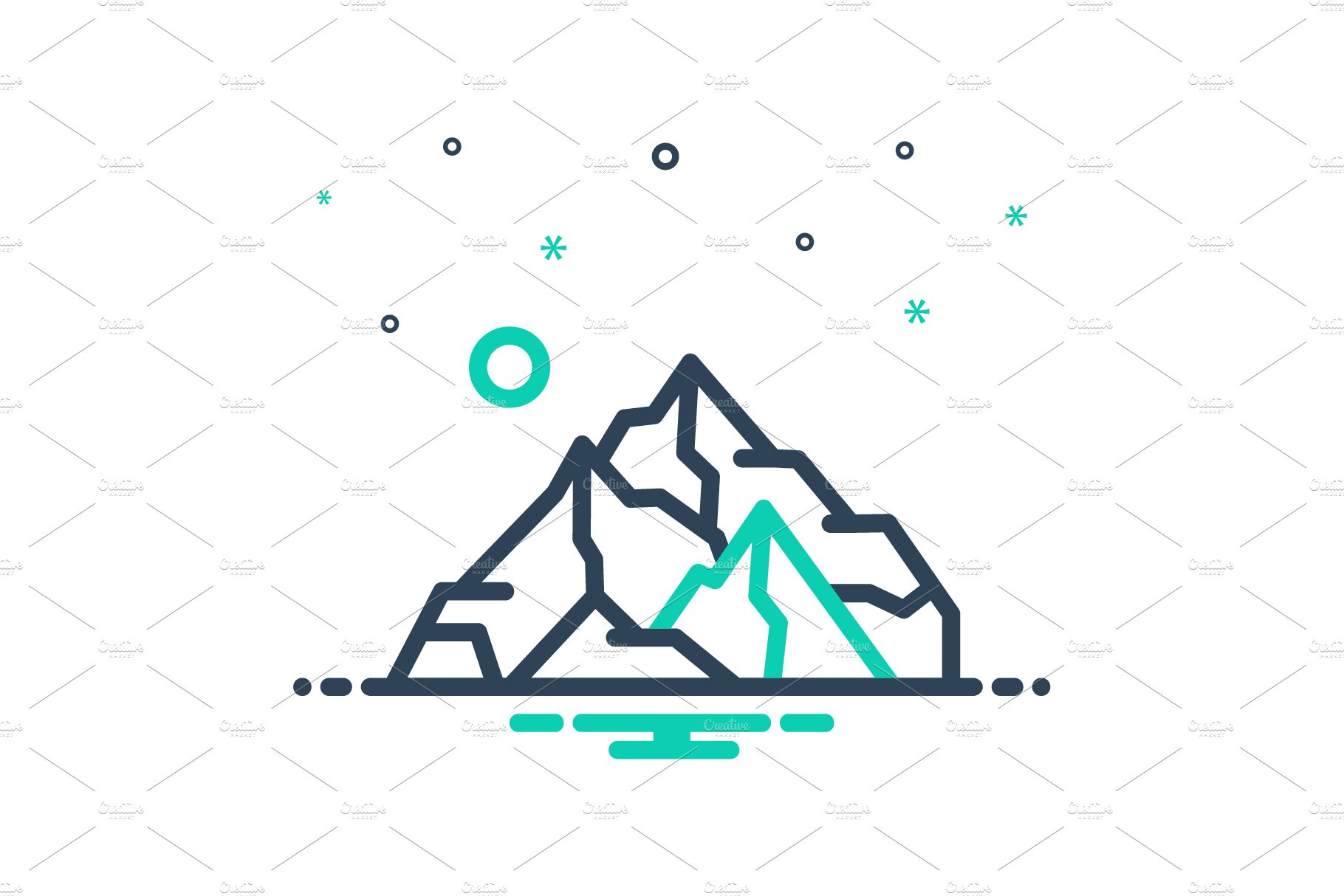 Mountains hill mix icon cover image.