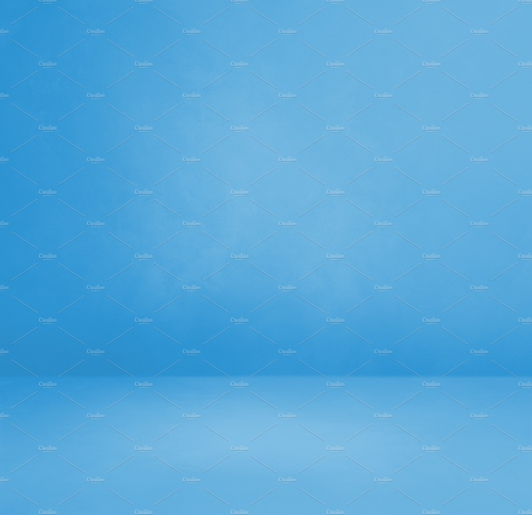 Empty blue concrete interior background cover image.