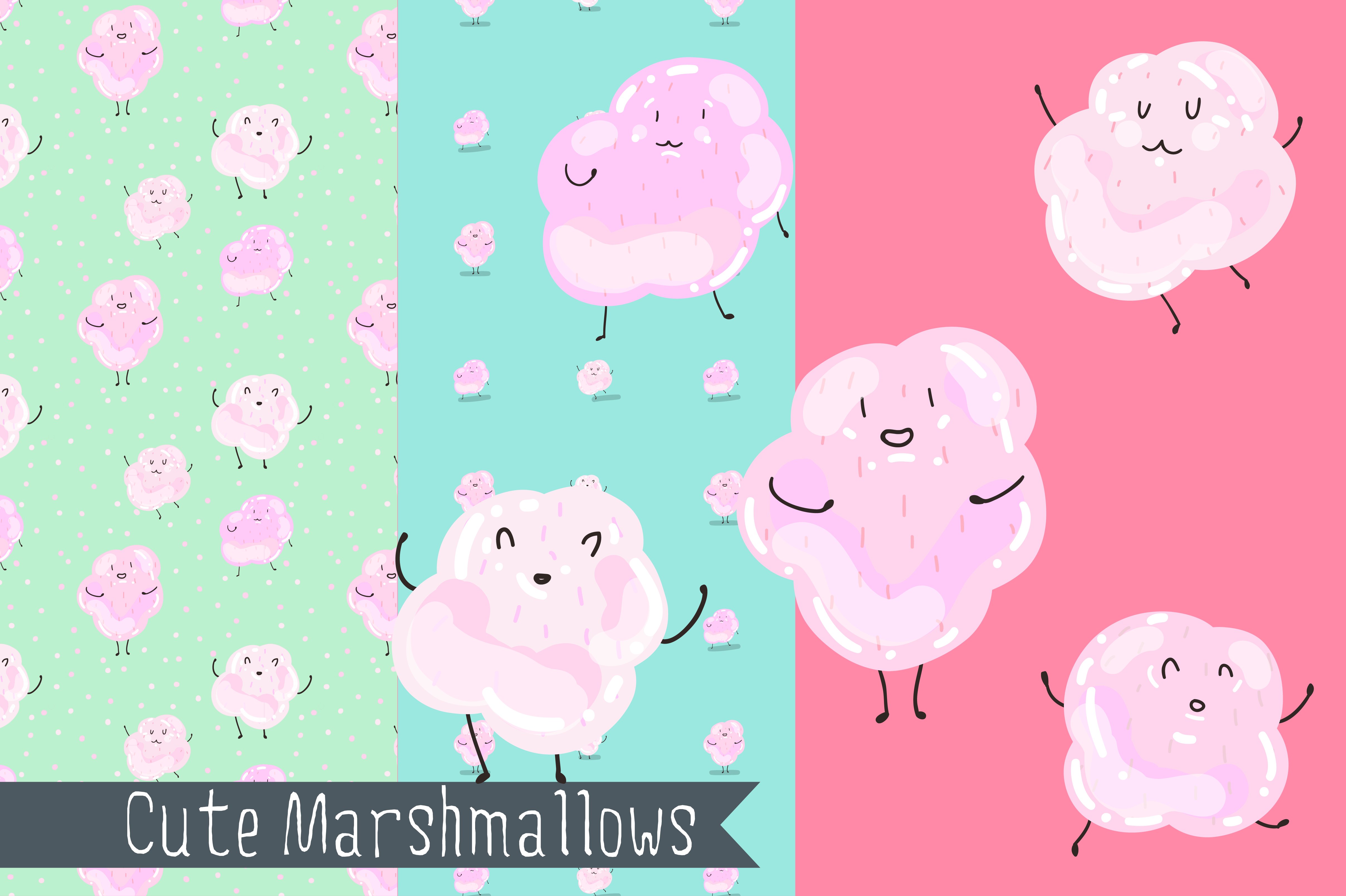 Cute marshmallows cover image.
