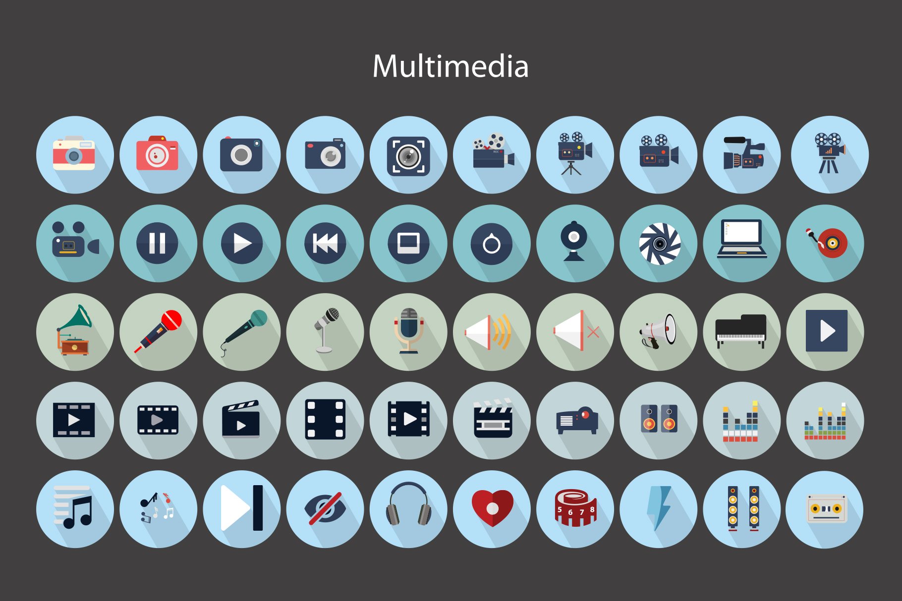 multimedia display for vector icons 425